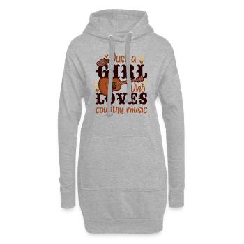 Juste une fille qui aime la musique country - Sweat-shirt à capuche long Femme - gris chiné - Devant