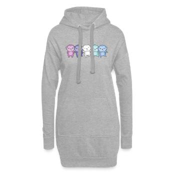 Spectrasdrapeau sexuel Fierté LGBTQ Singe mignon - Sweat-shirt à capuche long Femme - gris chiné - Devant