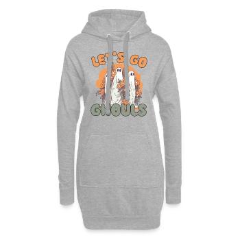 Let's go ghouls groovy ghost with vintage flowers - Hoodie-Kleid - Grau meliert - Vorne