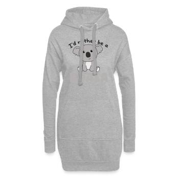 Je préfère être un koala - koala mignon - Sweat-shirt à capuche long Femme - gris chiné - Devant