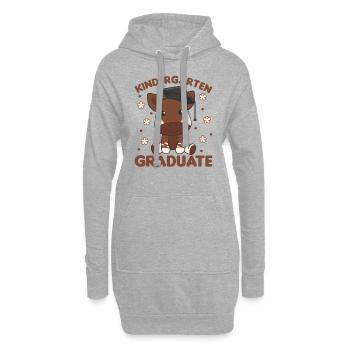 Kids Kindergarten graduate Okapi Graduation - Hoodie-Kleid - Grau meliert - Vorne