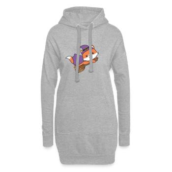 Fox Halloween Sorcière Enfants Costume de Sorcière - Sweat-shirt à capuche long Femme - gris chiné - Devant