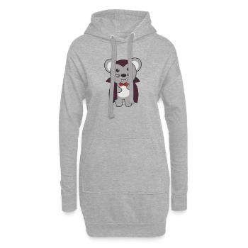 Maus Happy Halloween süßer Vampir Kostüm - Hoodie-Kleid - Grau meliert - Vorne