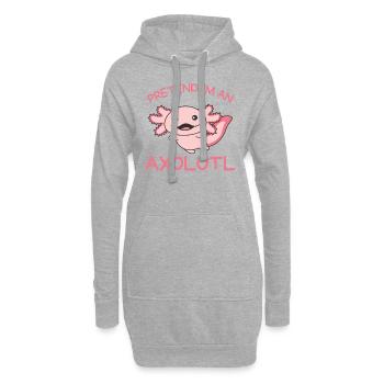 Stell dir vor ich bin ein Axolotl Halloween - Hoodie-Kleid - Grau meliert - Vorne