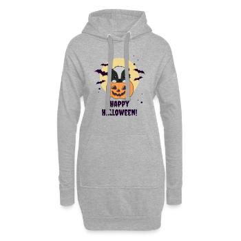 Skunk Pumpkin Mouffettes mignonnes Joyeux Halloween - Sweat-shirt à capuche long Femme - gris chiné - Devant
