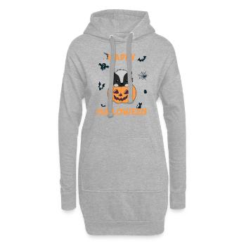 Skunk Citrouille Mignon Skunk Joyeux Halloween - Sweat-shirt à capuche long Femme - gris chiné - Devant