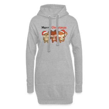 Squirrel, Christmas, Winter, Animals, Squirrel - Hoodie Dress - heather grey - Front