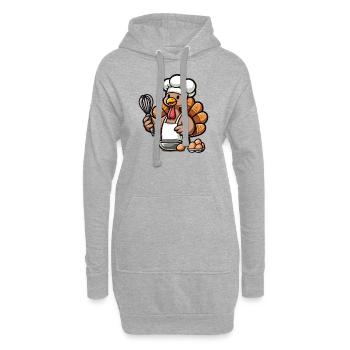 Thanksgiving Truthahn Koch - Hoodie-Kleid - Grau meliert - Vorne