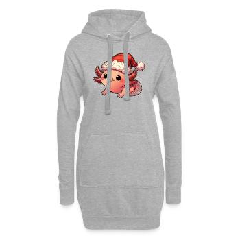 Axolotl Noël Axolotls mignons Joyeux Noël - Sweat-shirt à capuche long Femme - gris chiné - Devant