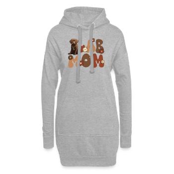 Labrador Retriever Groovy Lab Maman - Sweat-shirt à capuche long Femme - gris chiné - Devant