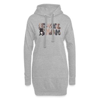 Bouledogue Français Groovy Frenchie Maman - Sweat-shirt à capuche long Femme - gris chiné - Devant