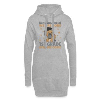 Kids Kindergarten graduate Schnabeltier 1st grade - Hoodie-Kleid - Grau meliert - Vorne