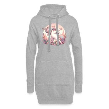 Dab Licorne Dabbing pour les amateurs de licornes - Sweat-shirt à capuche long Femme - gris chiné - Devant