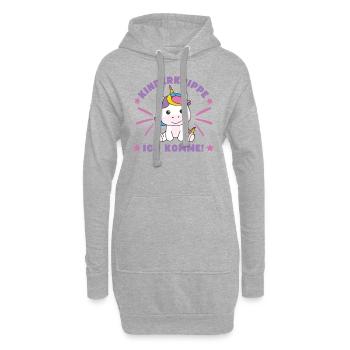 Kinderkrippe Ich Komme! - Hoodie-Kleid - Grau meliert - Vorne