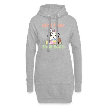 cute dogs for easter dalmatians - Hoodie Dress - heather grey - Front