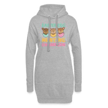 cerf mignon pour Pâques avec des œufs de Pâques cerf - Sweat-shirt à capuche long Femme - gris chiné - Devant