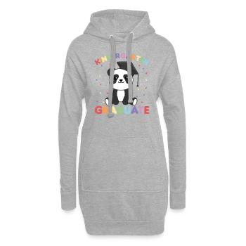 Kids Kindergarten graduate Panda Graduation - Hoodie-Kleid - Grau meliert - Vorne