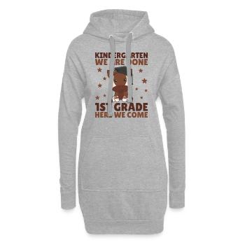 Kids Kindergarten graduate Okapi 1st grade - Hoodie-Kleid - Grau meliert - Vorne