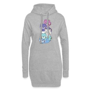 Spectrasexual Flag Pride LGBTQ Mignon Panda roux - Sweat-shirt à capuche long Femme - gris chiné - Devant