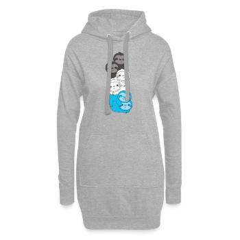 Mascic Drapeau Fierté LGBTQ Mignon Paresseux - Sweat-shirt à capuche long Femme - gris chiné - Devant