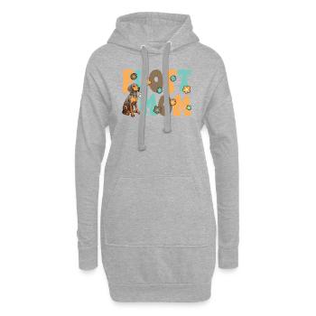 Plott Hound Groovy Plott Maman - Sweat-shirt à capuche long Femme - gris chiné - Devant