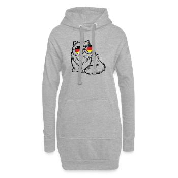 Deutsche flagge Katze deutsch Deutschland Katzen - Hoodie-Kleid - Grau meliert - Vorne