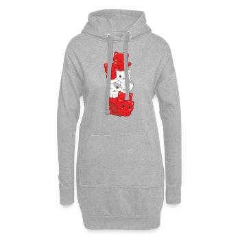 Österreich flagge Katze deutsch Österreich Katzen - Hoodie-Kleid - Grau meliert - Vorne