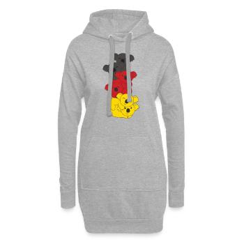 Deutsche flagge Koala deutsch Deutschland - Hoodie-Kleid - Grau meliert - Vorne