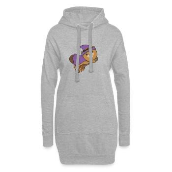 Beaver Halloween Witch Kids Witches Costume - Hoodie Dress - heather grey - Front