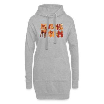 Redbone Coonhound Hund Groovy Redbone mom - Hoodie-Kleid - Grau meliert - Vorne