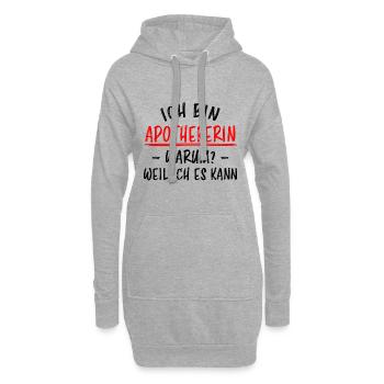 Apothekerin Lustige Spruch Beruf Apotheke Geschenk - Hoodie-Kleid - Grau meliert - Vorne