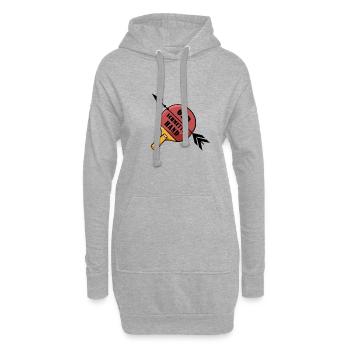 tischtennis ping pong old schmetterhand - Hoodie-Kleid - Grau meliert - Vorne