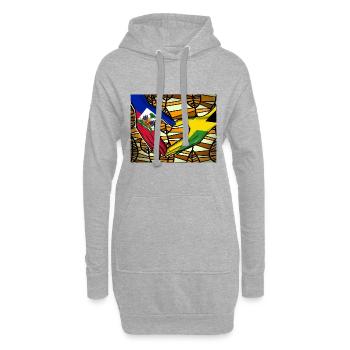 Haiti Haitianer Jamaika Kombination I Geschenk - Hoodie-Kleid - Grau meliert - Vorne