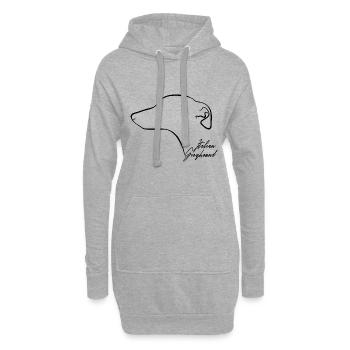 ITALIAN GREYHOUND Profil Windhunde Wilsigns Hunde - Hoodie-Kleid - Grau meliert - Vorne