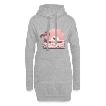 Philippines Filipino Jeepney Mabuhay I Cadeau - Sweat-shirt à capuche long Femme - gris chiné - Devant