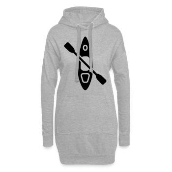 Kanu icon - Hoodie-Kleid - Grau meliert - Vorne