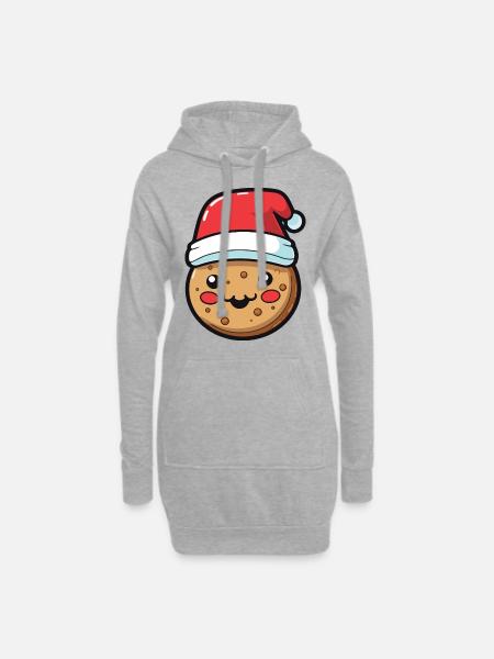 Biscuit Christmas Comic - Hoodie Dress - heather grey