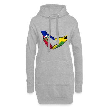 Haiti Haitianer Jamaika Kombination I Geschenk - Hoodie-Kleid - Grau meliert - Vorne