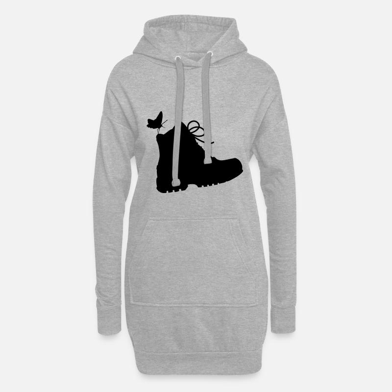 Wanderschuh - Hoodie-Kleid - Grau meliert