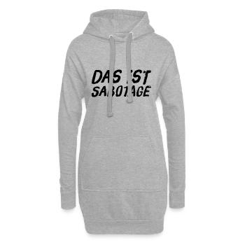 wir wurden sabotiert - Hoodie-Kleid - Grau meliert - Vorne