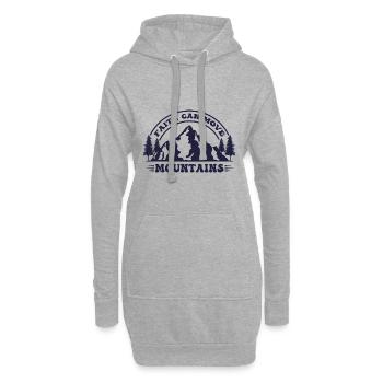 Faith can move Mountains, Matthew 17:20 - Hoodie-Kleid - Grau meliert - Vorne