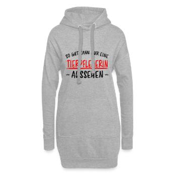 Tierpflegerin Lustiger Spruch Beruf Tiere Geschenk - Hoodie-Kleid - Grau meliert - Vorne