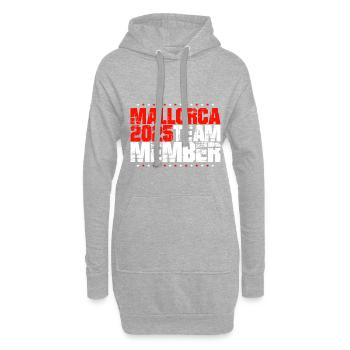 Mallorca 2025 Team - Hoodie-Kleid - Grau meliert - Vorne