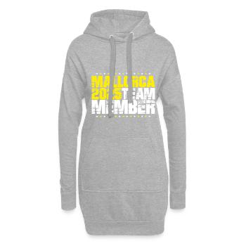 Mallorca 2025 Team - Hoodie-Kleid - Grau meliert - Vorne