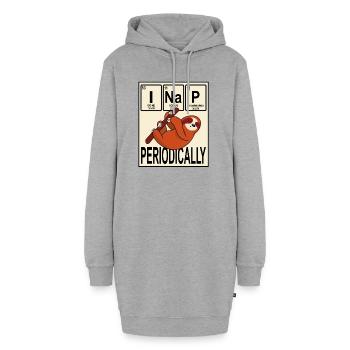Pyjama de paresseux de science drôle pour paresseux - Sweat-shirt à capuche long Femme - gris chiné - Devant