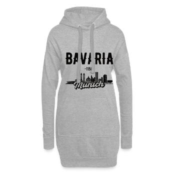 München Heimat Bayern Geschenk - Hoodie-Kleid - Grau meliert - Vorne