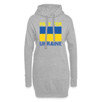 Kein Krieg in der Ukraine Ich bete für die Ukraine - Hoodie-Kleid - Grau meliert - Vorne