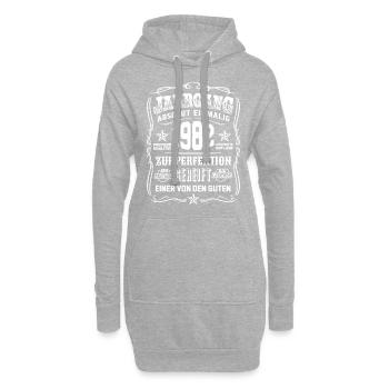 Jahrgang 1982 Geschenk 36. Geburtstag 36 jahre - Hoodie-Kleid - Grau meliert - Vorne