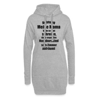 Mama Spruch - Hoodie-Kleid - Grau meliert - Vorne