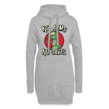 Cadeau d'éveil drôle Dart T-Rex Dino Bullseye - Sweat-shirt à capuche long Femme - gris chiné - Devant